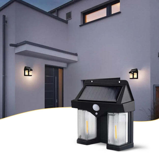 OUTDOOR SOLAR WALL LAMP OUTDOOR WATERPROOF HIGH QUALITY LAMP INDUCTION GARDEN LAMP GARDEN VILLA NIGHT