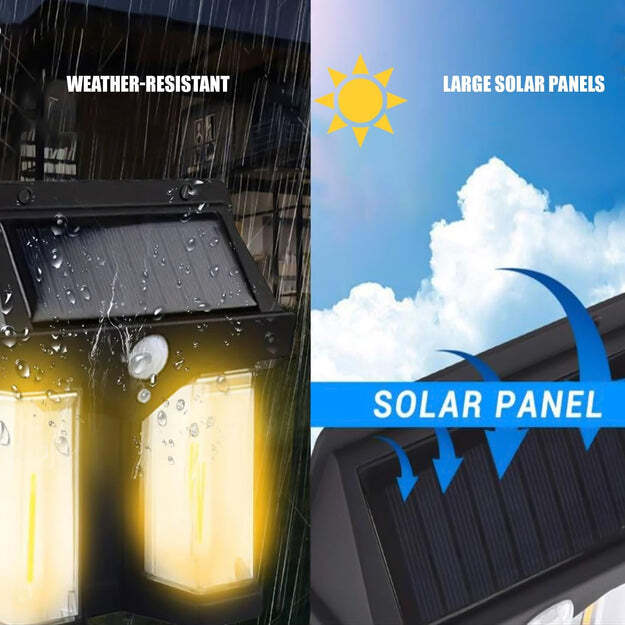 OUTDOOR SOLAR WALL LAMP OUTDOOR WATERPROOF HIGH QUALITY LAMP INDUCTION GARDEN LAMP GARDEN VILLA NIGHT