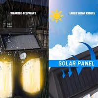 OUTDOOR SOLAR WALL LAMP OUTDOOR WATERPROOF HIGH QUALITY LAMP INDUCTION GARDEN LAMP GARDEN VILLA NIGHT