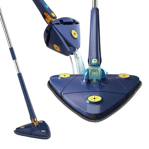 Blue Microfiber Triangle Mop