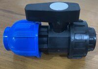 PP compression ball valve