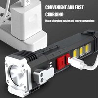 PORTABLE 3W RECHARGEABLE TORCH LED FLASHLIGHT LONG DISTANCE BEAM RANGE