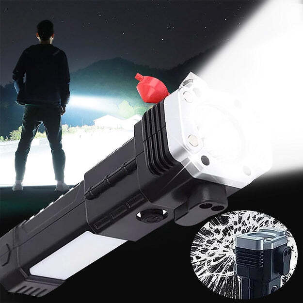 PORTABLE 3W RECHARGEABLE TORCH LED FLASHLIGHT LONG DISTANCE BEAM RANGE