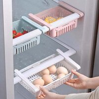 ADJUSTABLE EXPANDABLE FRIDGE STORAGE BASKET