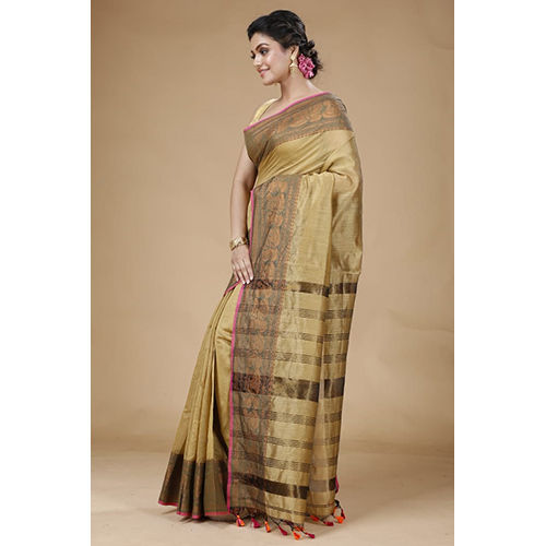 Multicolor Ladies Copper Jari Work Cotton Silk Saree