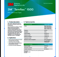 3M Temflex Vinyl Electrical Tape 1500