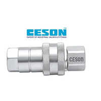 Quick Release Coupling - Stainless Steel, 1/4 Inch Size, Silver Color | Ideal For Hydraulic Pipe Applications, 150 Grams Weight