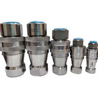 Hydraulic Quick Release Coupling - Ss 304, 1/4 Inch, Silver | Double Check Valve, High Pressure Up To 700 Kg