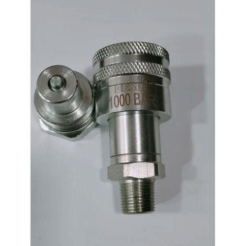 High Pressure Quick Release Coupling 1000 Bar - Color: Silver