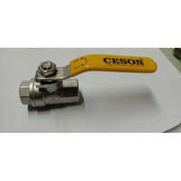 Ss Single Piece Ball Valve - Color: Silver
