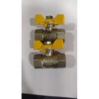 Butterfly Handle Brass Ball Valve - Stainless Steel 1/2 Inch, Chrome Finish | Industrial Use, 10 Inch Height, 165 Gsm Weight