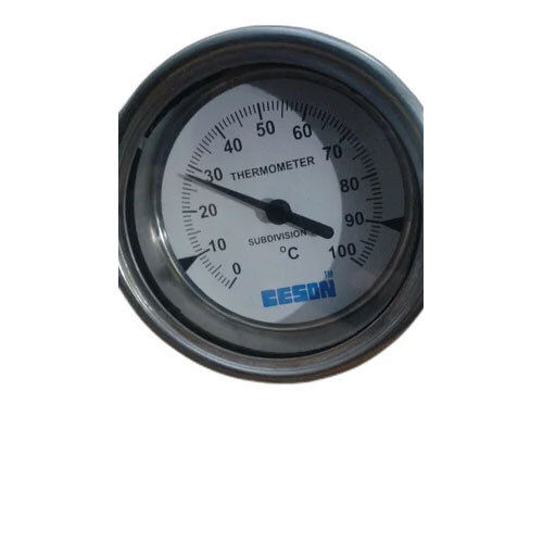 White Bimetallic Temperature Gauge