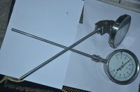 Bimetallic Temperature Gauge - Brass And Steel, Available In Various Sizes, Silver Color | Self-sufficient, Cost-effective, Durable For Hvac And Industrial Applications
