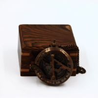 To My Son Compass Personalized Sundial Compass With Leather Case