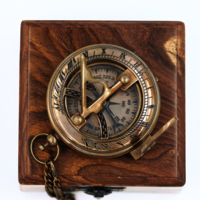 To My Son Compass Personalized Sundial Compass With Leather Case