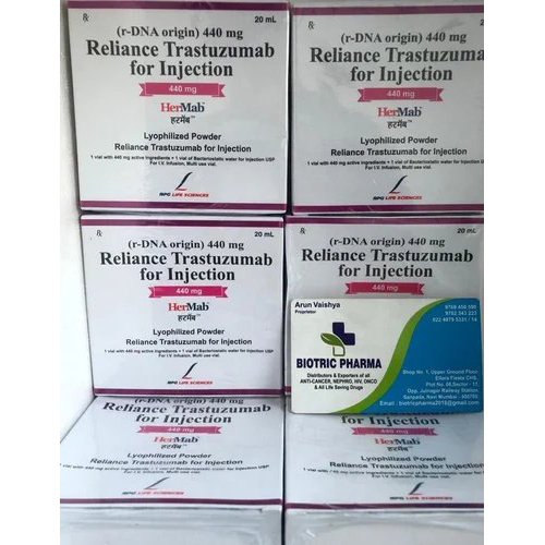 Hermab 440mg - Trastuzumab Lyophilized Powder, Injection | Targeted Therapy, Cancer Treatment, Improved Outcomes, Reduced Side Effects, Convenient Dosage, Refrigerated Storage