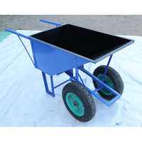 Double Wheel Barrow - Stainless Steel, Various Sizes | Polished Finish, Durable Cement White Jali Design, Enhanced Stability For Heavy-duty Material Transport