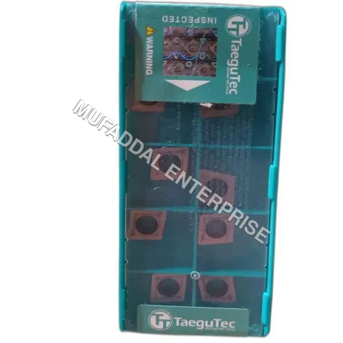 TaeguTec Cutting Tool Inserts - 3mm Thickness, Polished Carbide Material | Ideal for CNC Machines, 10 Pieces per Box