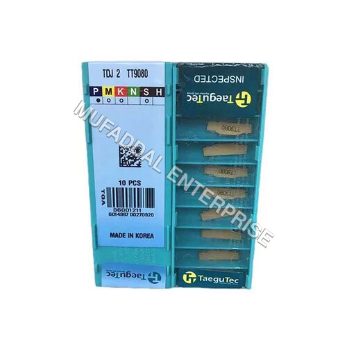 TaeguTec Make Carbide Inserts - Type: Straight Shank, Material: Carbide, Coating: Polished, Color: Golden, Box Contains: 10 Pieces | Ideal for CNC Machine Applications