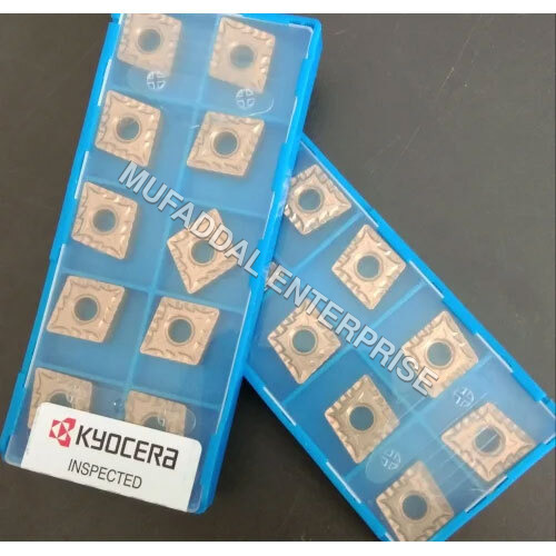 Kyocera CNC Inserts - Stainless Steel, 4mm Thickness, Polished Coating | For Industrial CNC Machine Applications, Box Pack