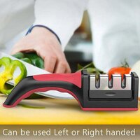 MANUAL RED KNIFE SHARPENER 3 STAGE SHARPENING TOOL FOR CERAMIC KNIFE AND STEEL KNIVES