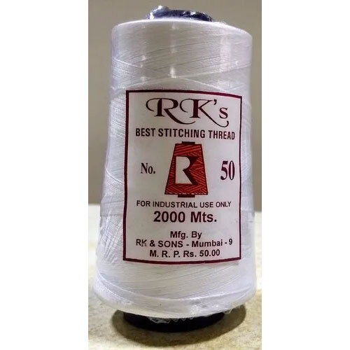 Raw White Polyester Leather Stitching Threads