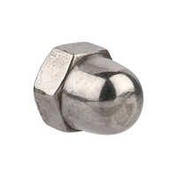 Stainless Steel Dome Nuts - Ss202, Ss304, Ss316, 3 Mm Size | Silver Color, Suitable For Furniture And Engineering Industry