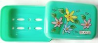 Marina Soap Case Printed - Plastic, Square Shape, Green Color | Customized Options Available With Chemically Treated High-grade Plastics