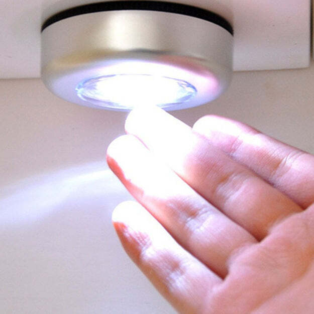 Premium 3 LED CORDLESS STICK TAP WARDROBE TOUCH LIGHT LAMP