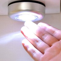 Premium 3 LED CORDLESS STICK TAP WARDROBE TOUCH LIGHT LAMP