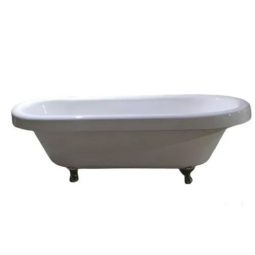 White Acrylic Oval Freestanding Bathtub