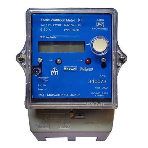 Silver Lcd Static Watthour Meter