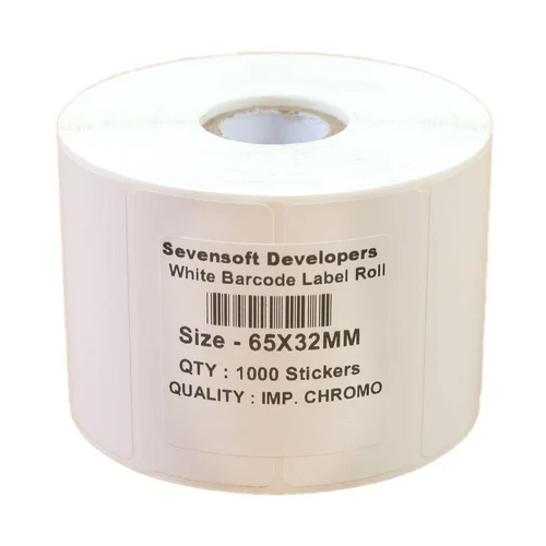 Direct Thermal Paper Barcode Labels - Durable Paper, Available in Various Sizes, White Color, Square Shape | Waterproof, Clear Print, Ideal for Logistics, Retail, Electronics, and Libraries