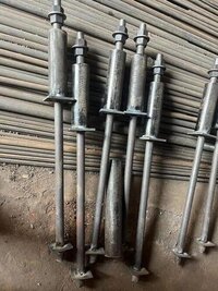 Pipe Foundation Bolt - En8, Is 2062 Grade B, M45 Size, 600mm Length | Square Head Type, Self Color, 4.6 Grade, Medium Tube Sleeve
