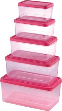 Orchid Microwave Safe Plastic Food Container - Food-grade Pp, Sizes 500+800+1200+1800+2600ml, Clear Bottom, Opaque Lid | Bpa Free, Reusable, Stackable, Nesting Design