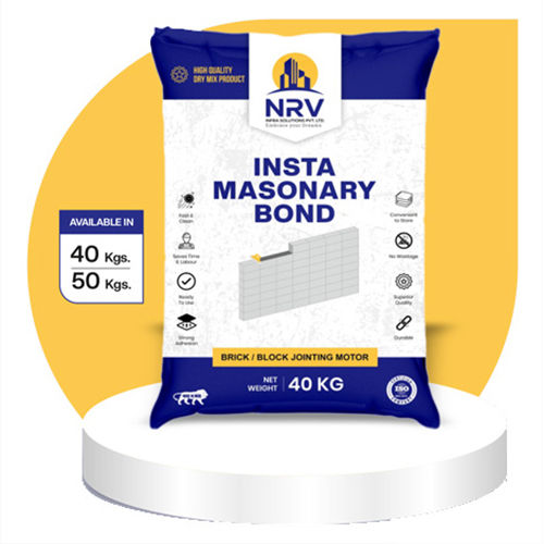 Masonary Bond Application: Jointing Mortar For Fixing Of All Types Of Bricks