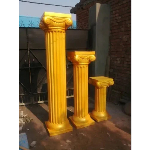 Frp Decorative Pillar - Various Sizes Available, Golden Color for Elegant Wedding Decor
