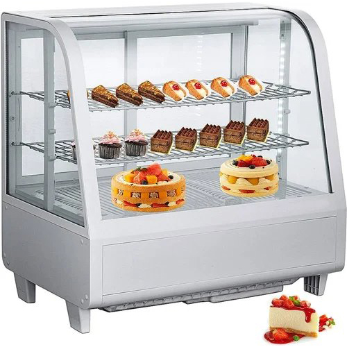 Refrigerator Display Case Two Shelf Ss Finish - Color: Silver