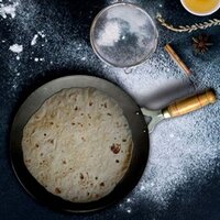 WOODEN HANDLE ROTI TAWA USED IN ALL HOUSEHOLD AND KITCHEN PURPOSES FOR MAKING ROTIS AND PARATHAS NONSTICK TAWA ETC