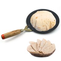 WOODEN HANDLE ROTI TAWA USED IN ALL HOUSEHOLD AND KITCHEN PURPOSES FOR MAKING ROTIS AND PARATHAS NONSTICK TAWA ETC