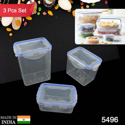 Kitchen Storage Container Set With Food Grade Plastic And Air Seal Lock Lid For Storage Of Grocery