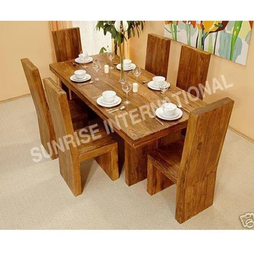 Cube Style Wooden Dining Table