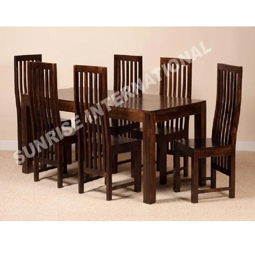 Dark Dakota Range Wood Dining Table With 6 Chair Set 1 Dining Table