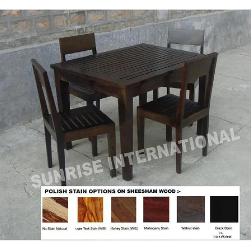 Modern Wooden Dining Table Set 4 Chairs