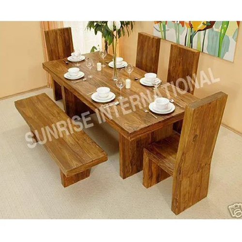Cube Style Wood Dining Table
