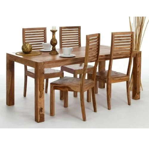 Contemporary Wooden Dining Table With Chair