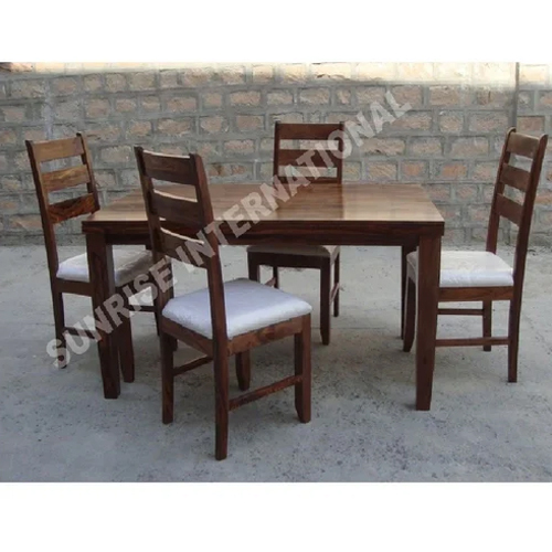 Modern Wooden Dining Table With 4 Chair Set
