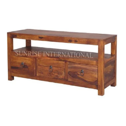 Contemporary Wooden TV Cabinet Unit Stand With 3 Drawers