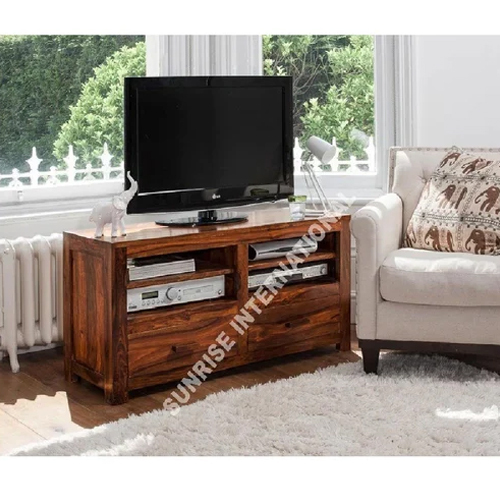 Mandir Style Wooden TV Cabinet Stand