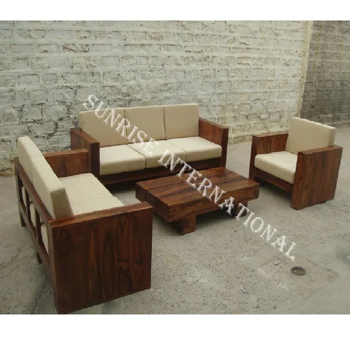 Contemporary Wooden Sofa Set